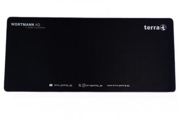 TERRA Mousepad XXL NEON Gaming black/purple lila Umkettelung; 900 x 400 x 3 mm